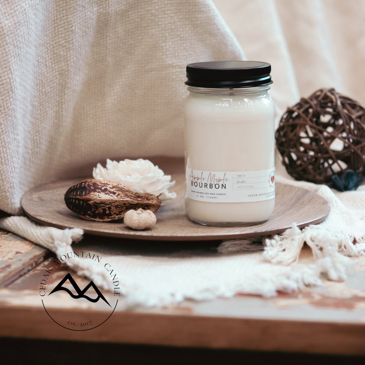 13 oz Mason Jar Soy Candle - Pumpkin Souffle