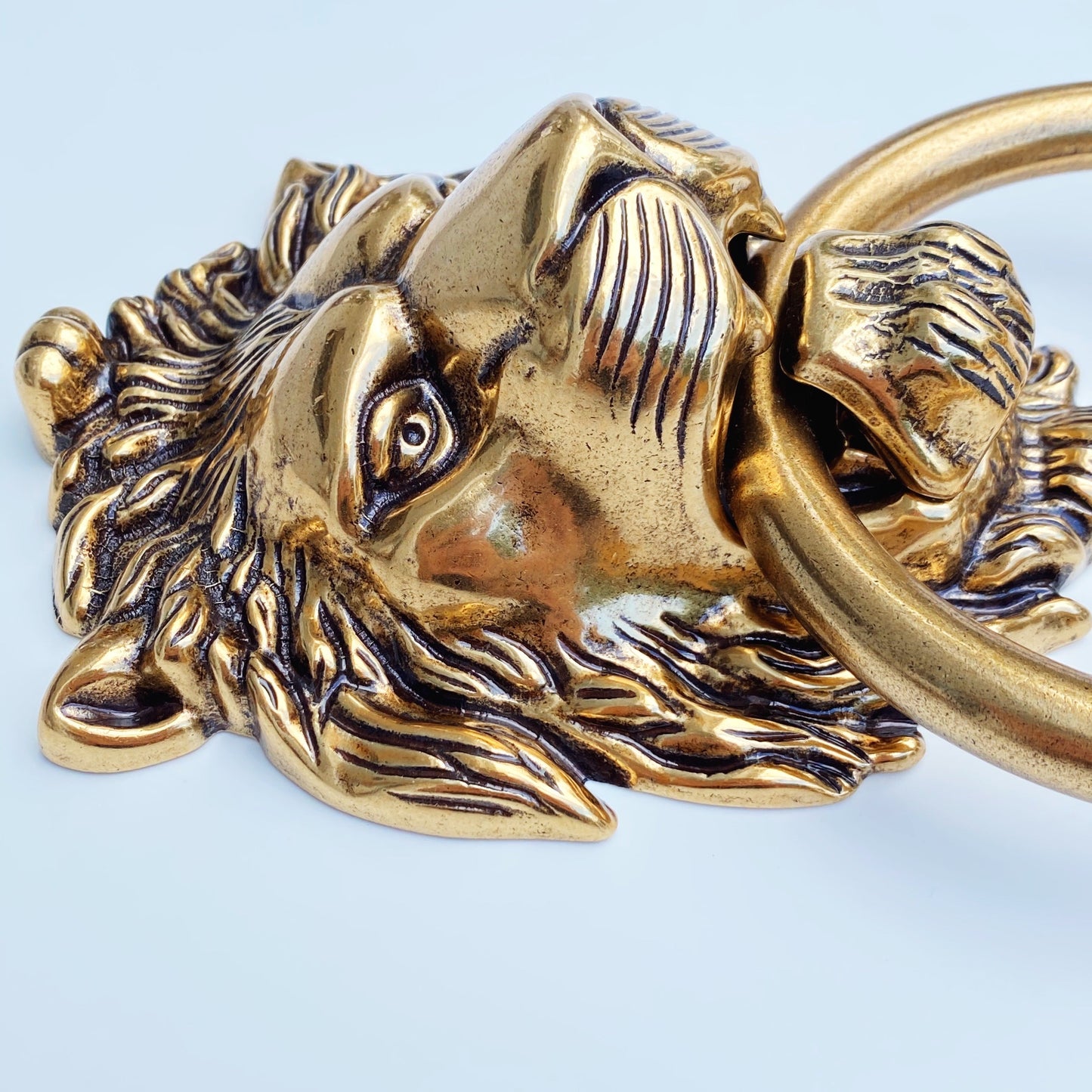 Brass Lionhead Door Knocker - Holiday Gift