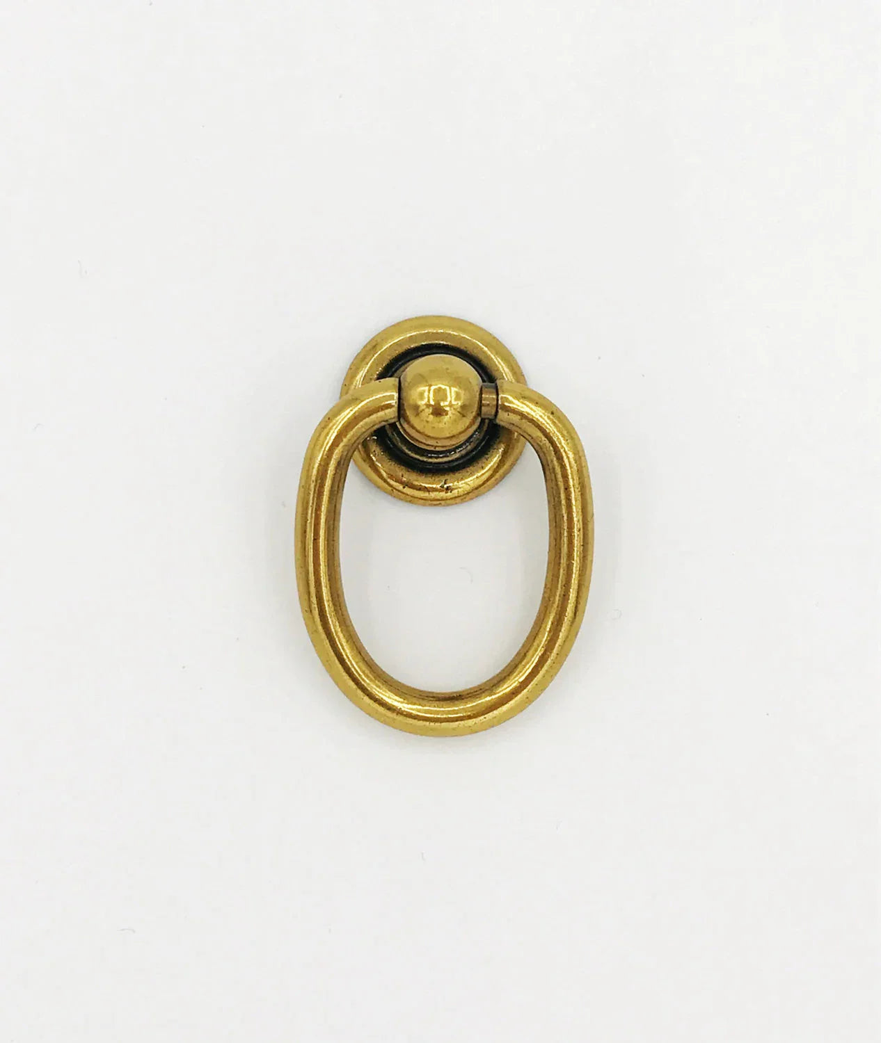 Brass Ring Pulls "Oval" Bail Drawer Pulls