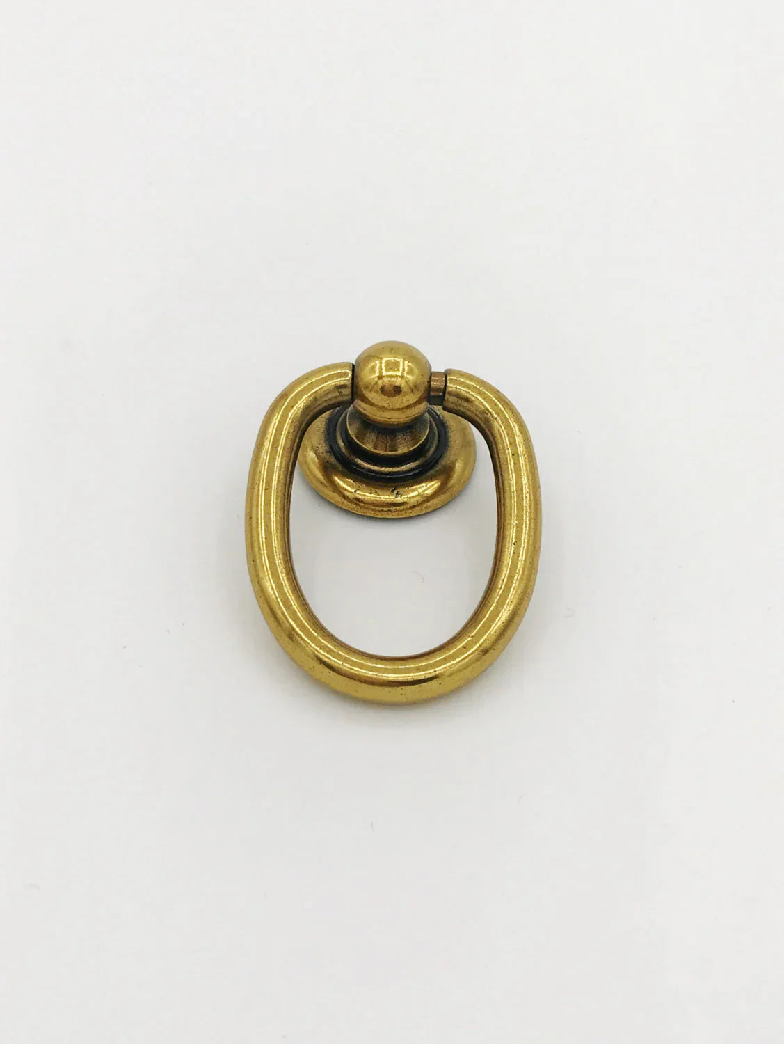 Brass Ring Pulls "Oval" Bail Drawer Pulls