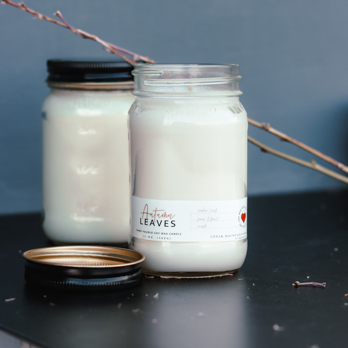 13 oz Mason Jar Soy Candle - Blackberry Ginger