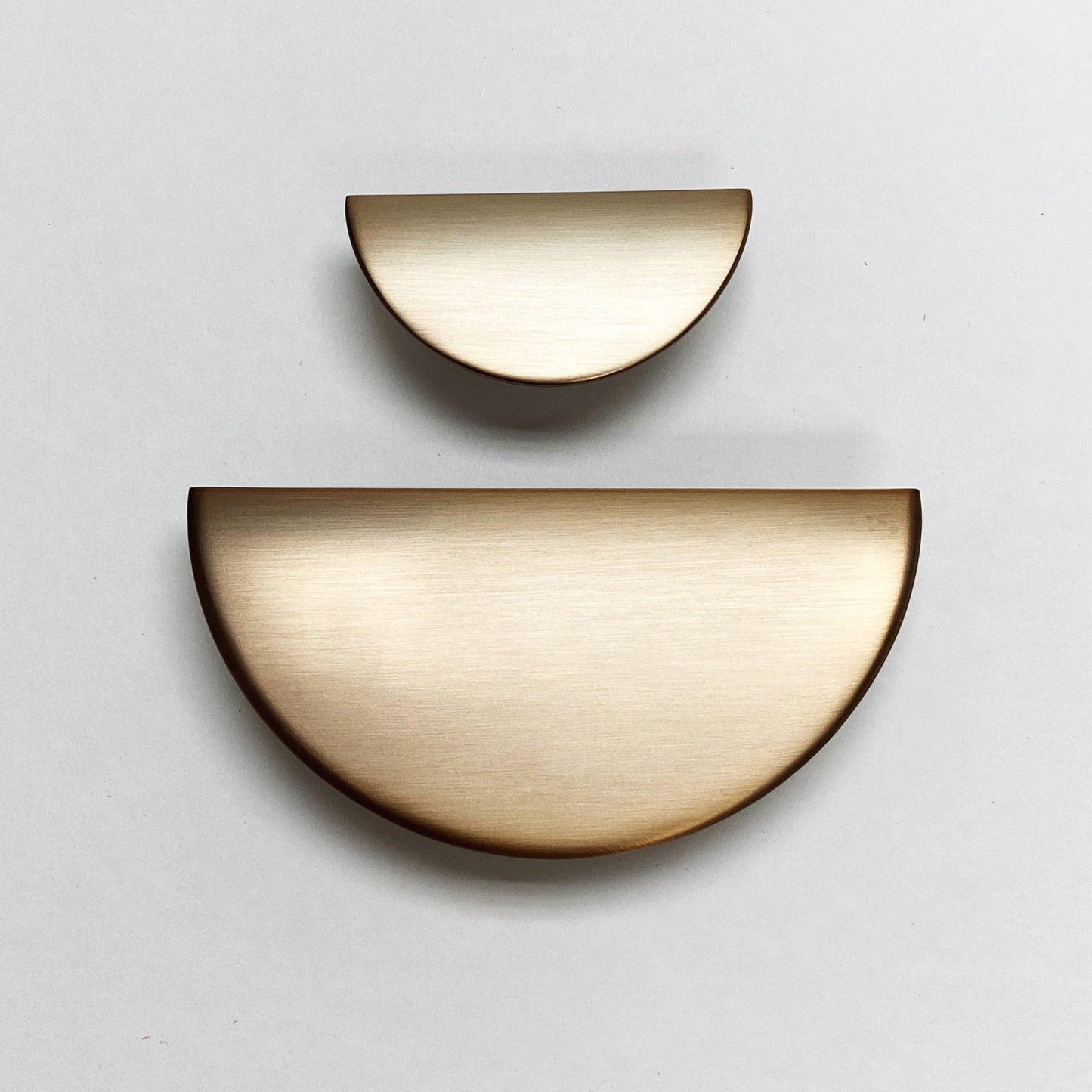 Brushed Bronze "Horizon" Semi-circle Drawer Pulls