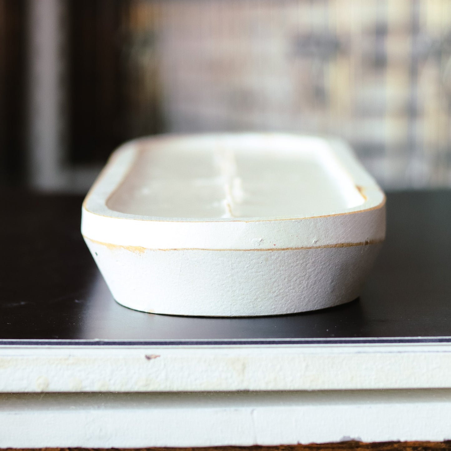 Mango & Coconut Milk - 7 Wick White Wood Dough Bowl Soy Candle