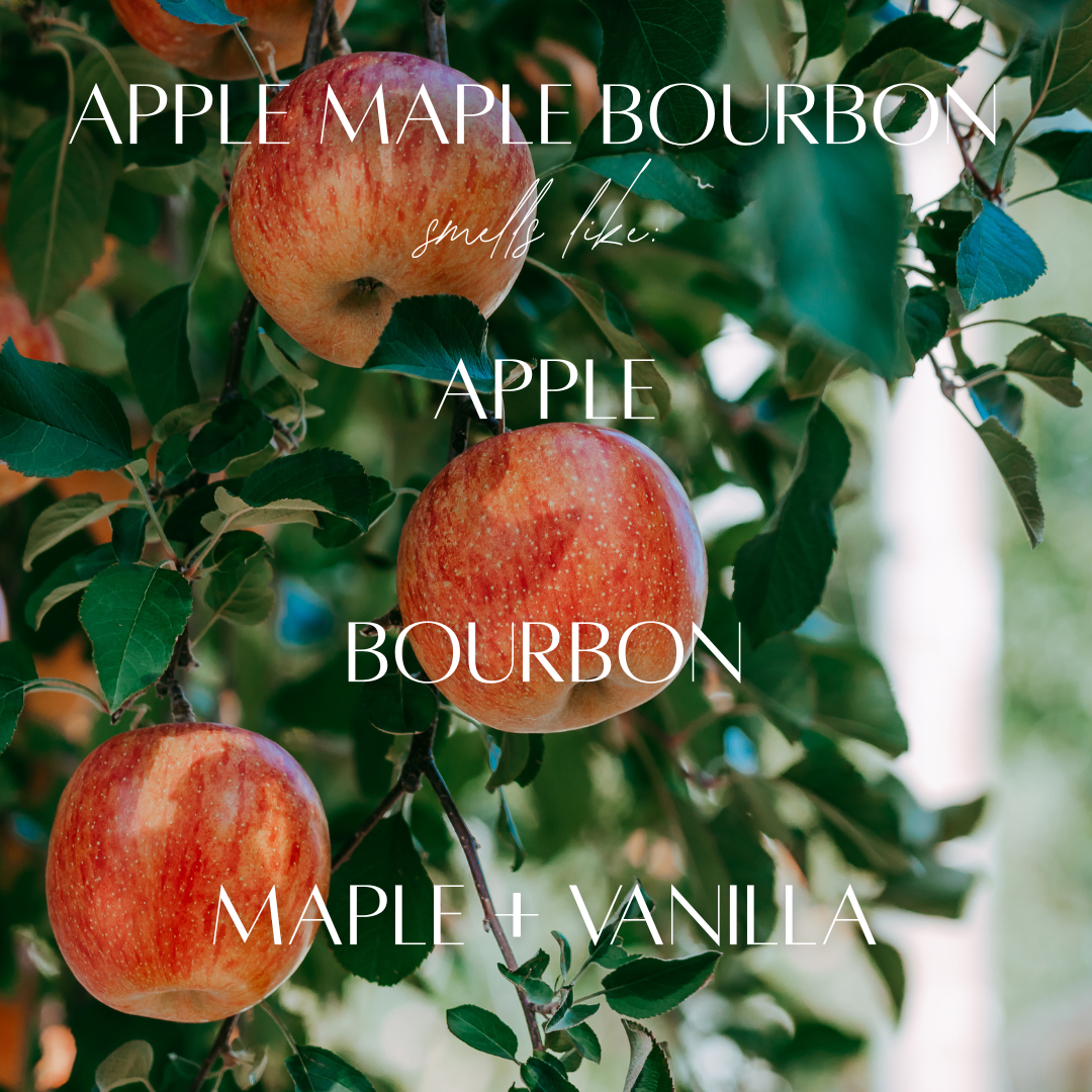 Apple Maple Bourbon - 7 Wick White Wood Dough Bowl Soy Candle