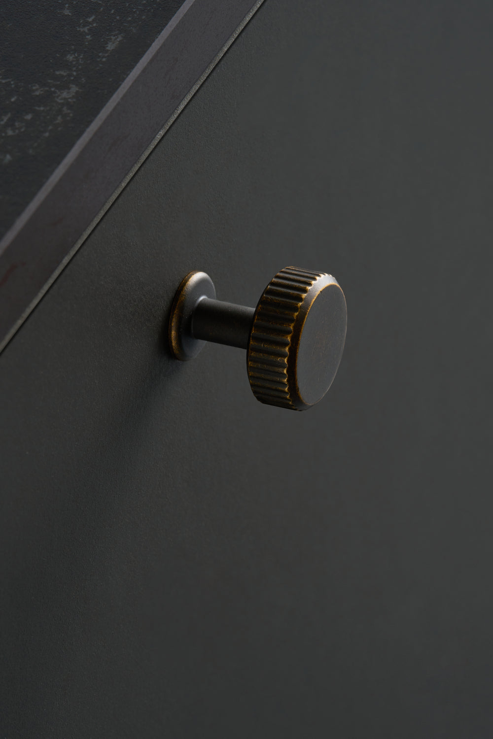Dark Rubbed Bronze "Villa" Cabinet Knobs and Pulls | Fluted Cabinet Hardware