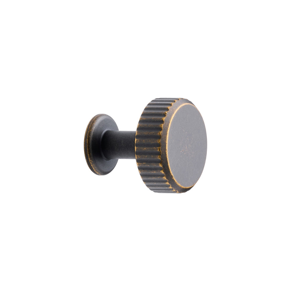 Dark Rubbed Bronze "Villa" Cabinet Knobs and Pulls | Fluted Cabinet Hardware