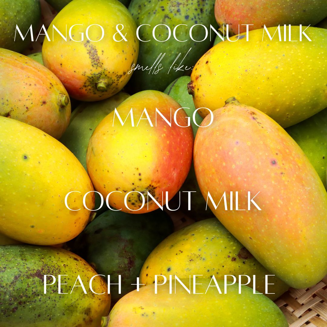 Mango & Coconut Milk - 7 Wick White Wood Dough Bowl Soy Candle